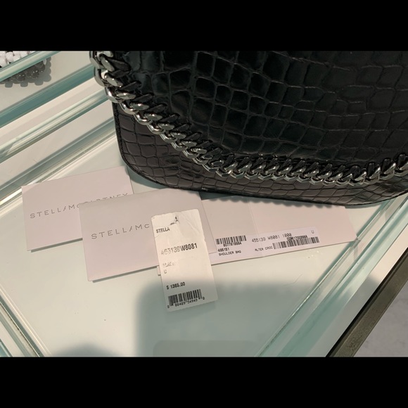 Stella McCartney Embossed Crocodile Effect Medium Falabella box shoulder bag - Picture 10 of 12